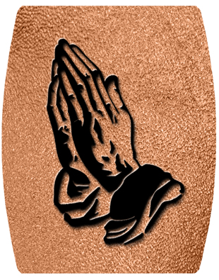 DNSHEND 516 BK SH CP Black Praying Hands Shimmer Copper